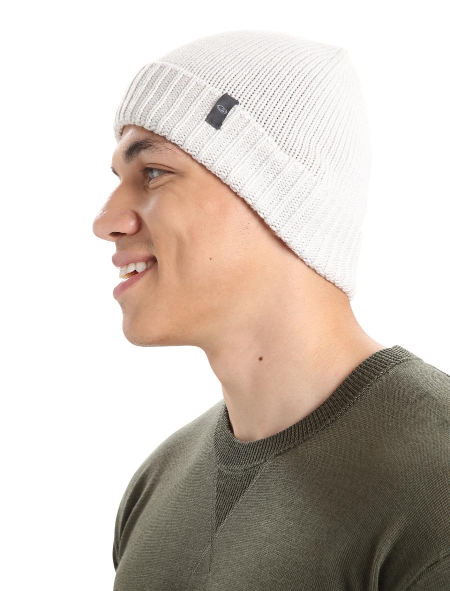 Icebreaker Unisex Merino Vela Cuff Beanie Női Kalap Fehér | HU 1473NWYB